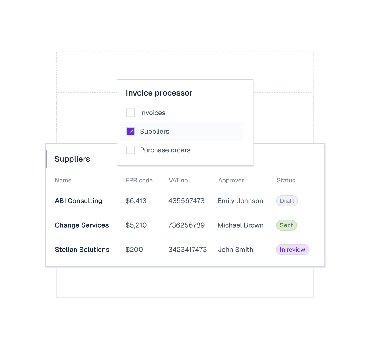 Expenses dashboard with receipt uploads, automated processing, and approval workflows